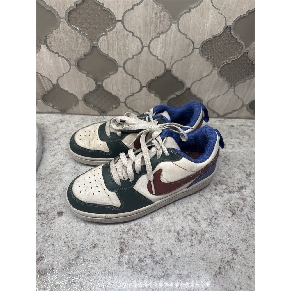 Nike Court Low‎ Top Green Blue Maroon Swoosh Kids Youth DV5456-300 4Y